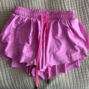 Girls small pink butterfly shorts
